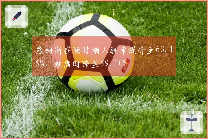詹姆斯在场时湖人胜率提升至63.16%，缺席时降至59.10%